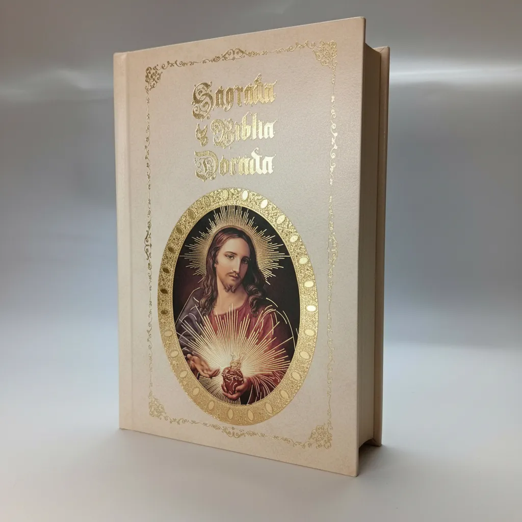 Sagrada Biblia Mediana Sagrado Corazon borde Dorado